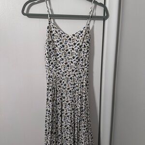 Old Navy White and Floral Spaghetti Strap Sundress